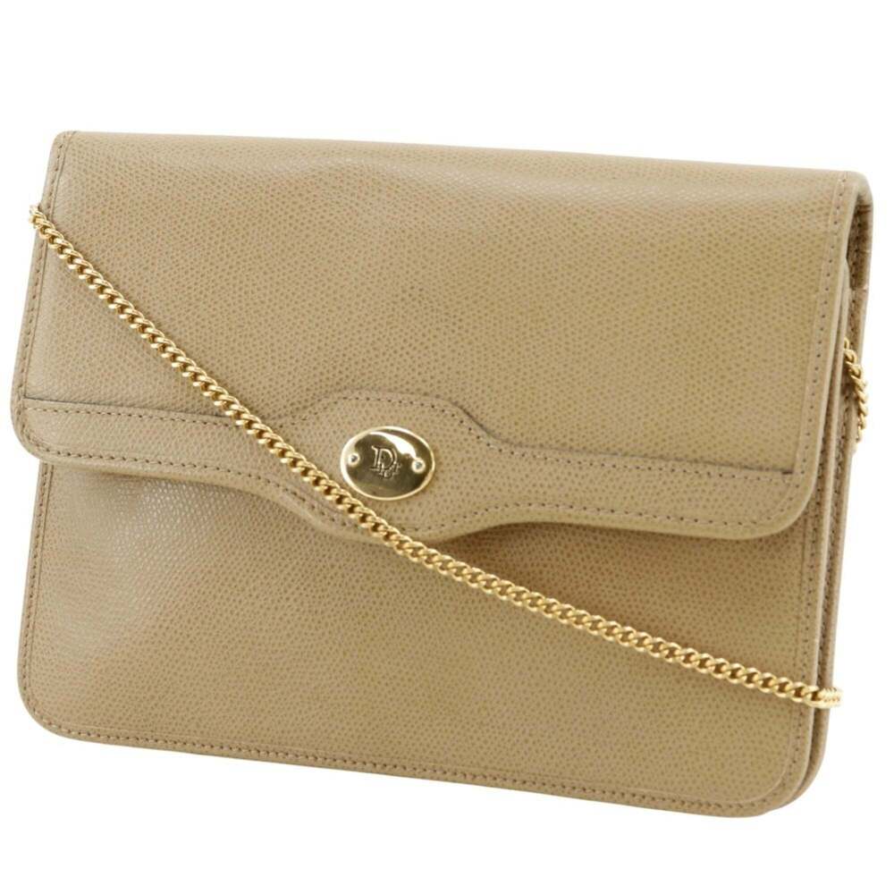CHRISTIAN DIOR Vintage Cream Leather Shoulder Bag - Picture 2 of 13